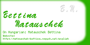 bettina matauschek business card